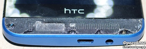 Разборка HTC E8 и замена динамика c AliExpress - винты нижней части корпуса